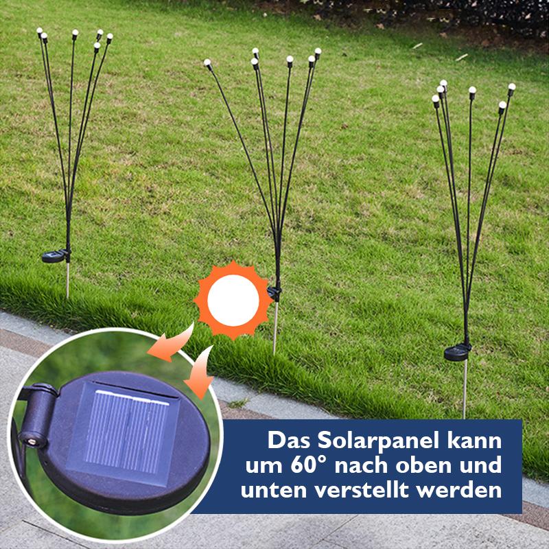 BININBOX Solar Mason Glaslaterne - LED Glühwürmchen Effekt Für Garten