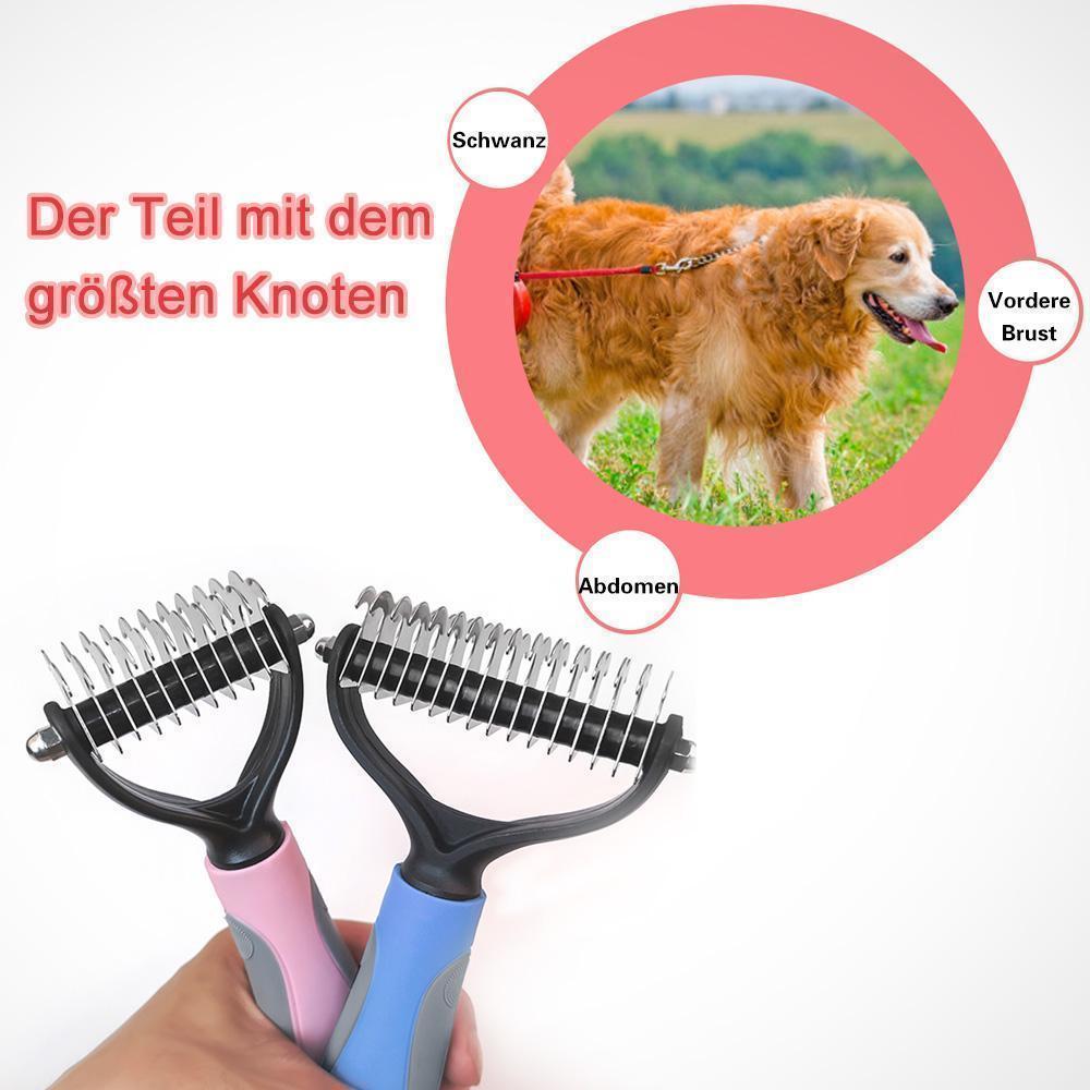 Striegel-Set 3-teilig Für Tiere - Edelstahl Pflegekämme 4/5/6 Ringe