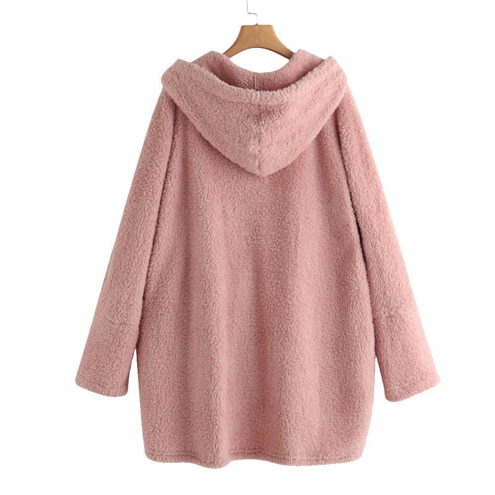 Damen Winterjacke Mit Kapuze - Kuschelig Warme Fleecejacke In Übergrößen
