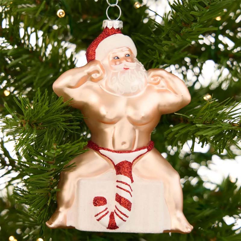Lustige skulpturale Weihnachtsornamente