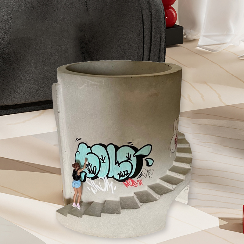 Kreativer Graffiti-Blumentopf-Stifthalter