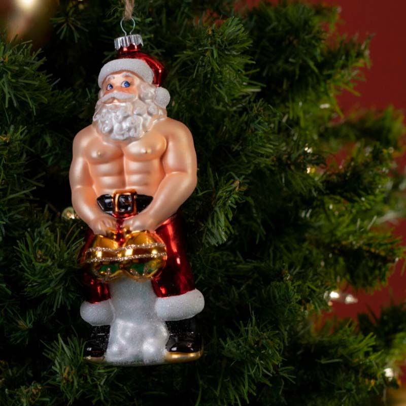 Lustige skulpturale Weihnachtsornamente