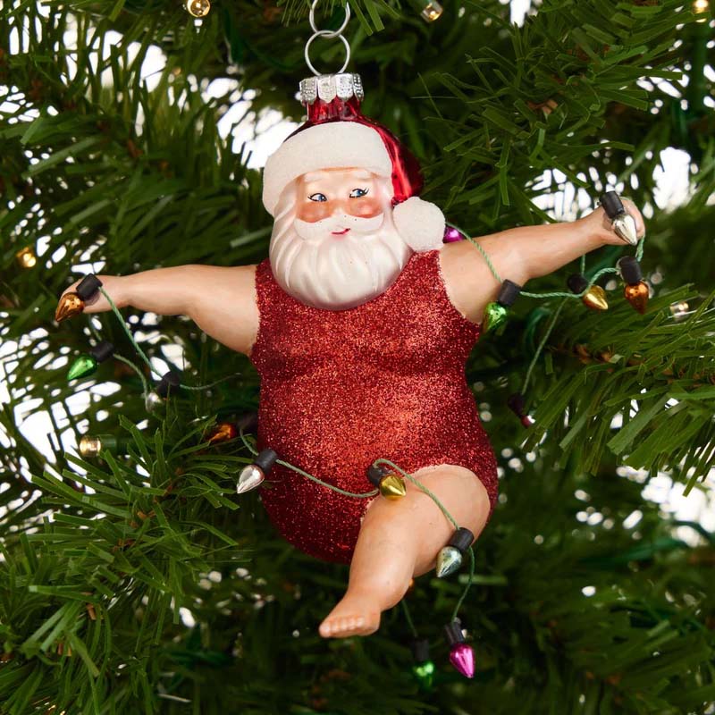 Lustige skulpturale Weihnachtsornamente