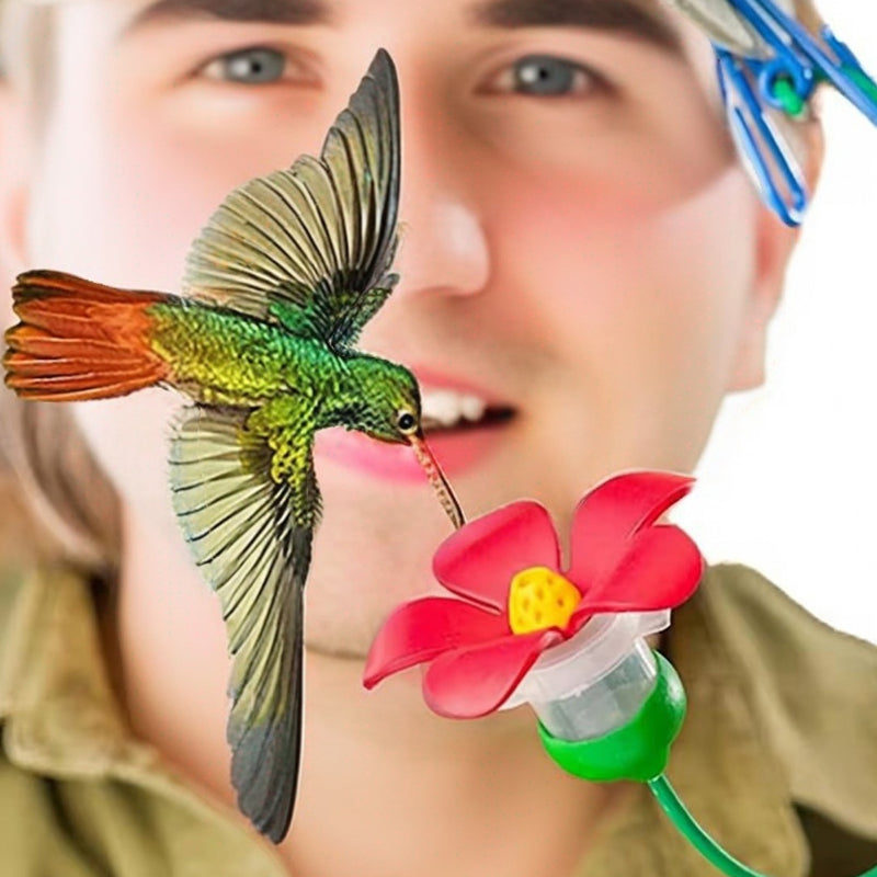 Kolibri-Futterhaus mit Hut