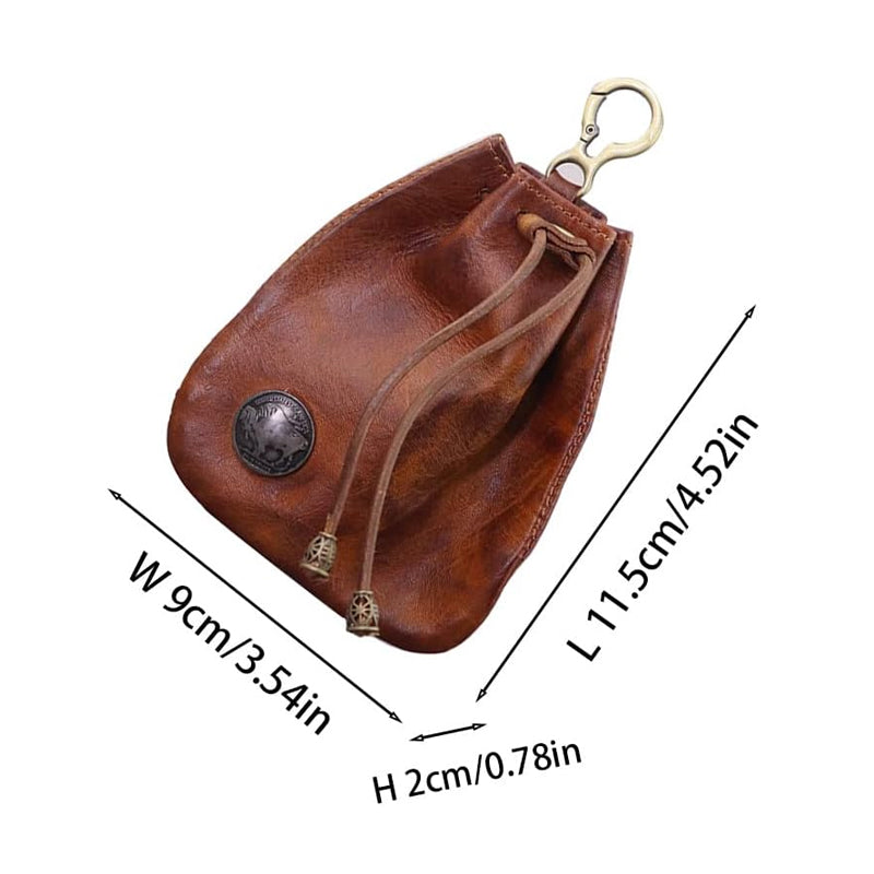 Handgefertigte Retro-Aufbewahrungstasche aus Leder