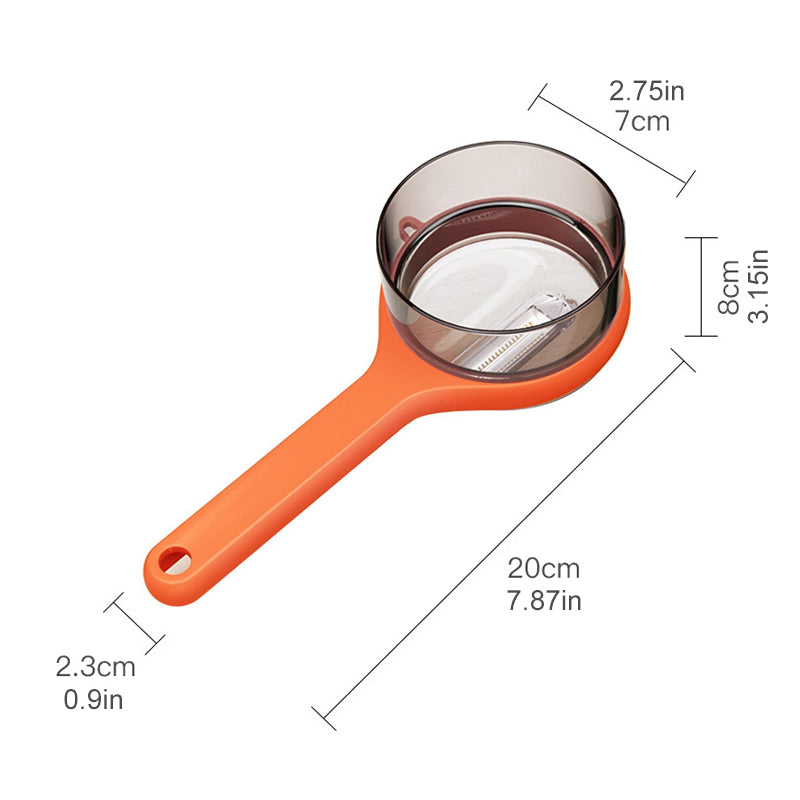 Gemüseschäler mit Aufbewahrungseimer