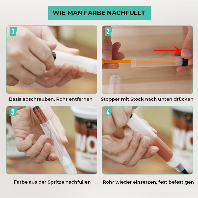 Multifunktionaler, befüllbarer Lackstiftpinsel