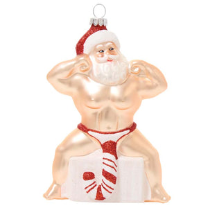 Lustige skulpturale Weihnachtsornamente