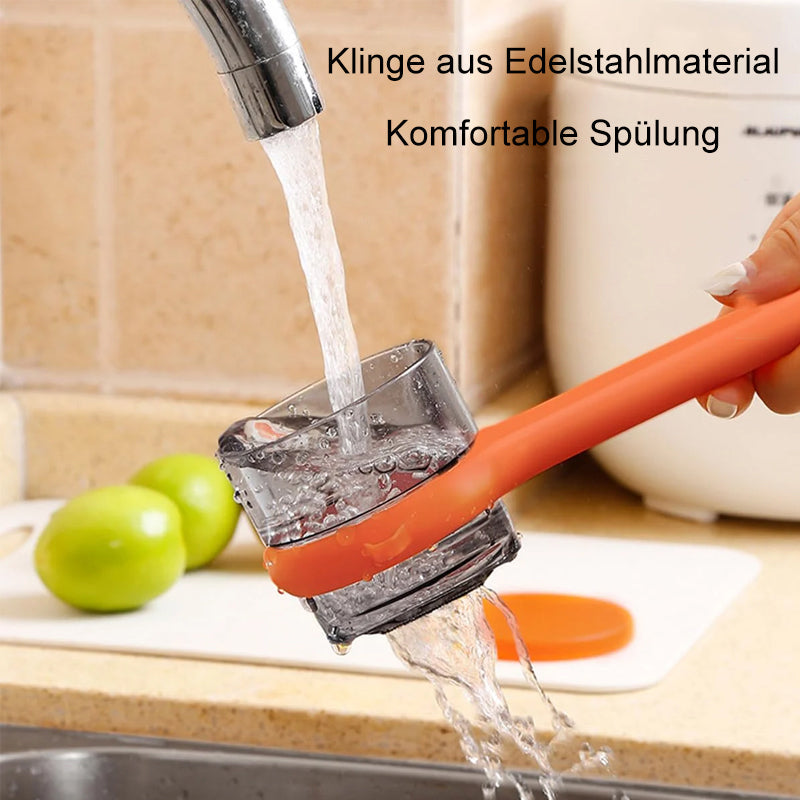 Gemüseschäler mit Aufbewahrungseimer