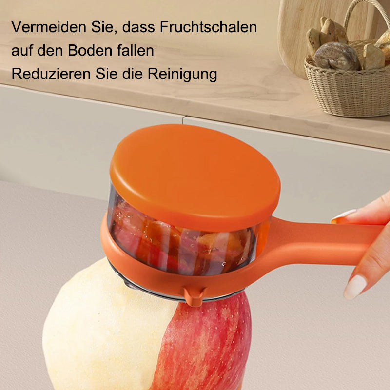 Gemüseschäler mit Aufbewahrungseimer