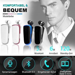 Bluetooth-Kopfhörer mit Halsbandclip