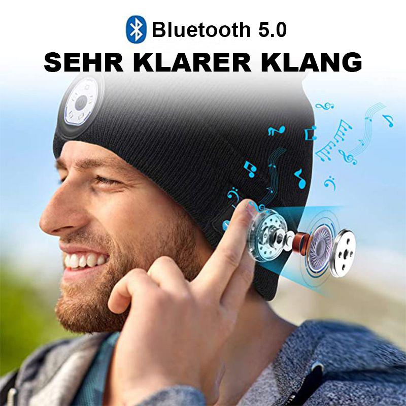 Bluetooth Mütze mit LED-Scheinwerfer