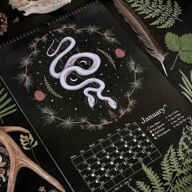 📅2024 Dark Forest Lunar Calendar ☘