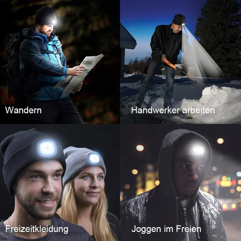 Bluetooth Mütze mit LED-Scheinwerfer