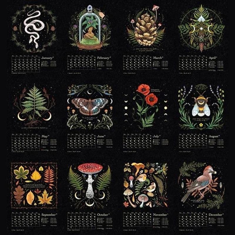 📅2024 Dark Forest Lunar Calendar ☘