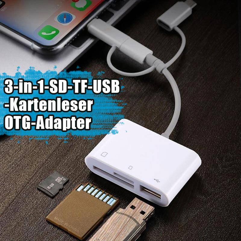 3-in-1 SD-TF-USB-Kartenleser OTG-Adapter