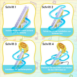 🐥Elektrische Enten Slide Track mit Licht und Musik🐥
