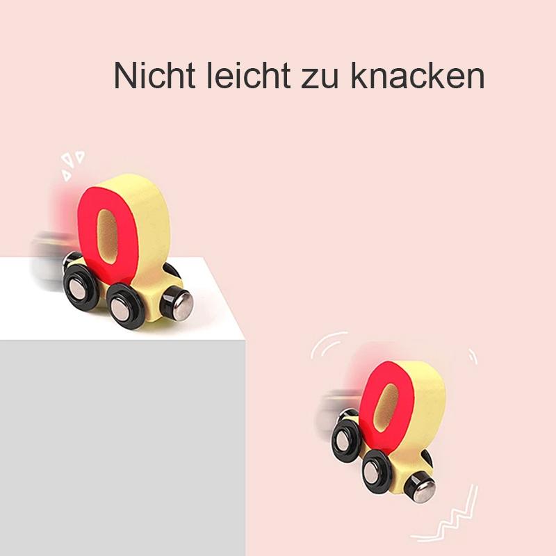 Digitales Zugspielzeug aus Holz