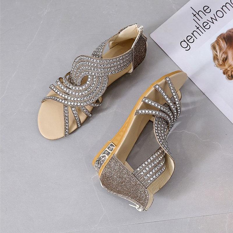 Frau Sommer Strass Sandalen