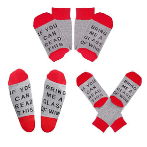 Schöne Brief gestickte Socken, 2 Paare