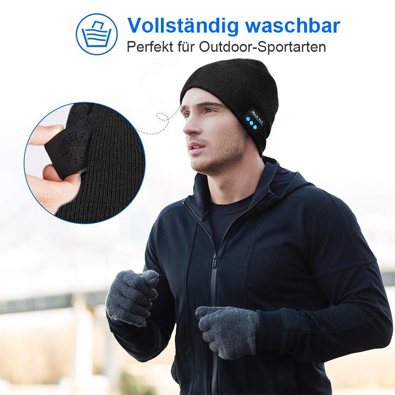 Bluetooth Mütze mit LED-Scheinwerfer