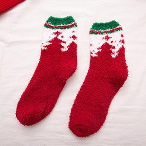 Frauen Weihnachten Plüsch Socken