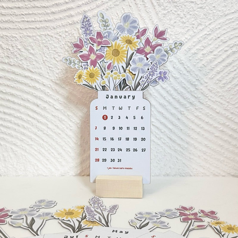 2024 Blühende Blumen Tischkalender