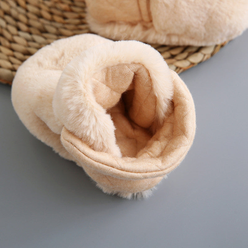 Baby Karikatur-Plüsch-Baumwollschuhe