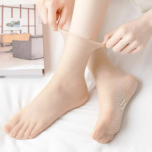 Unsichtbare und rutschfeste Crystal Silk Socken