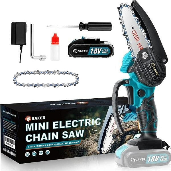 Saker 4 Zoll Mini Akku Kettensäge Einhandsäge