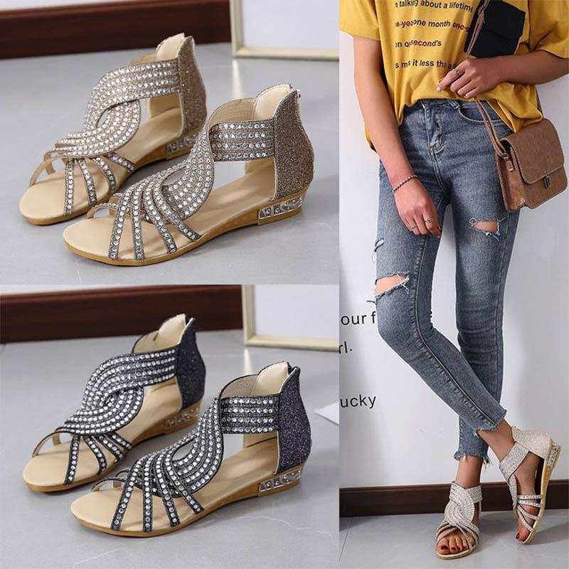 Frau Sommer Strass Sandalen