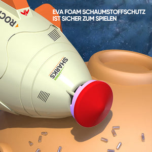 Raketenförmiger fliegender Sprinkler