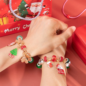 Weihnachtliches DIY-Kinderarmband