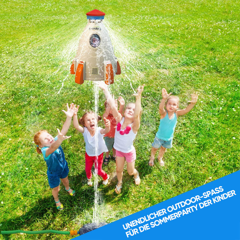 Raketenförmiger fliegender Sprinkler