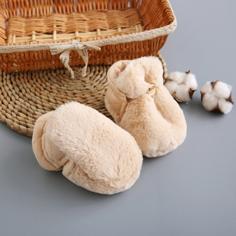 Baby Karikatur-Plüsch-Baumwollschuhe