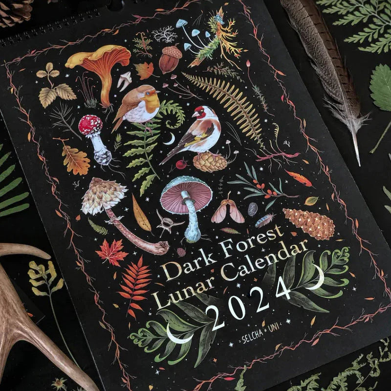 📅2024 Dark Forest Lunar Calendar ☘