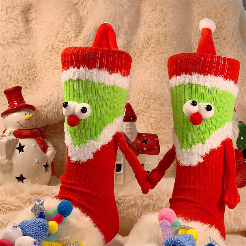 Weihnachts-Hand-in-Hand-Socken