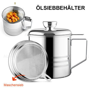 Öltopf aus Edelstahl