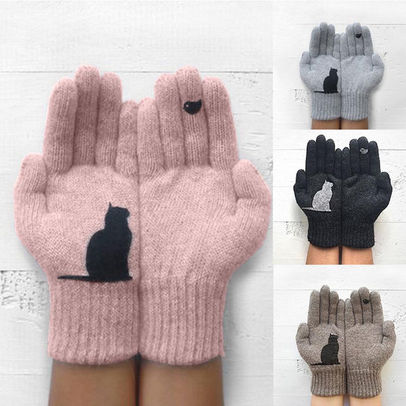 Stehaufe™ Handschuhe aus Baumwolle im Katzenstil