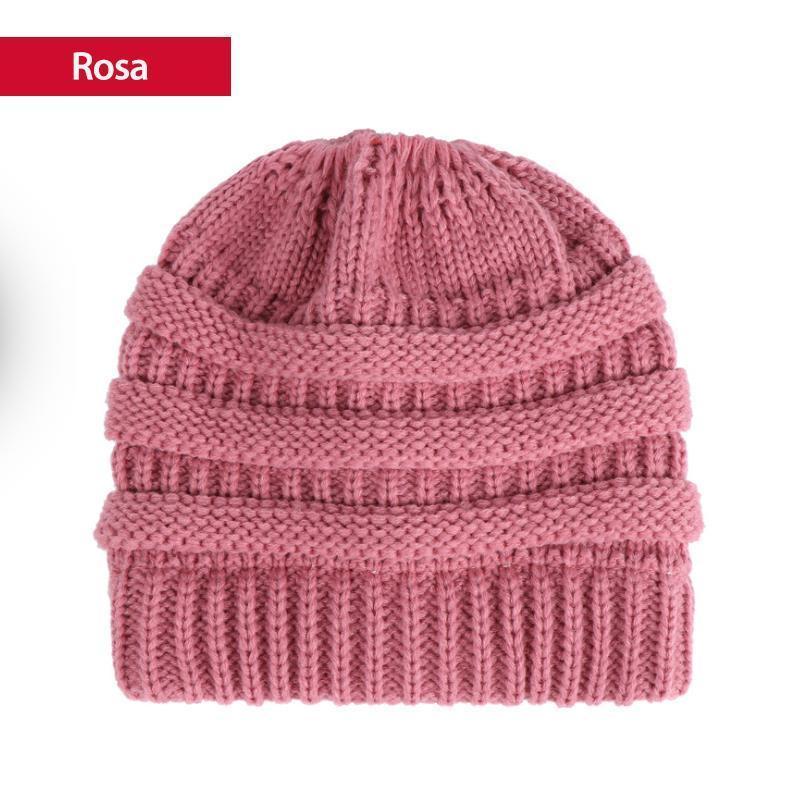 Weiche Strickpferdeschwanzkappe