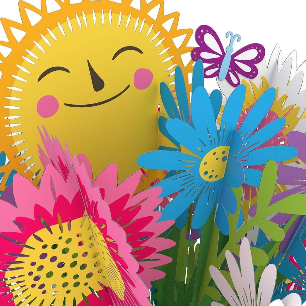 Dreidimensionale Blumen-Grußkarte