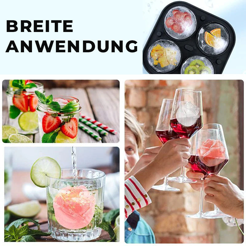 Rosen-Eiswürfelform mit 4 Fächern