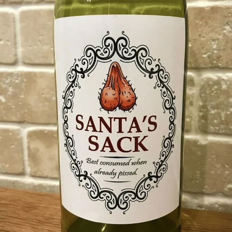 Weihnachten lustige Flaschenetiketten(5 Stück)