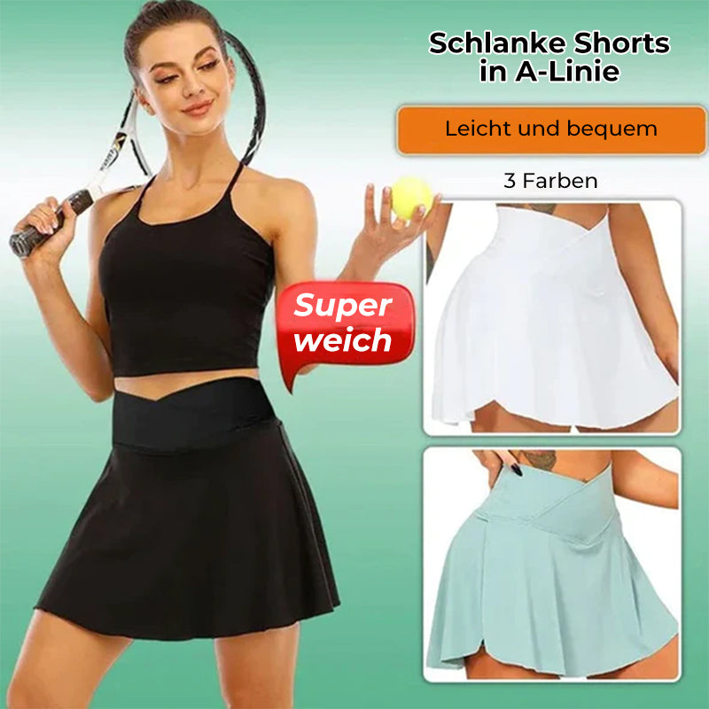 Modische, schnell trocknende Tennishosenröcke für Damen mit Taschen