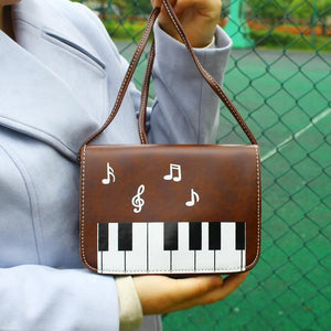 Klaviertasten Musiknote Umhängetasche