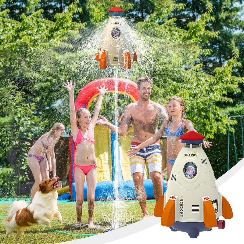 Raketenförmiger fliegender Sprinkler