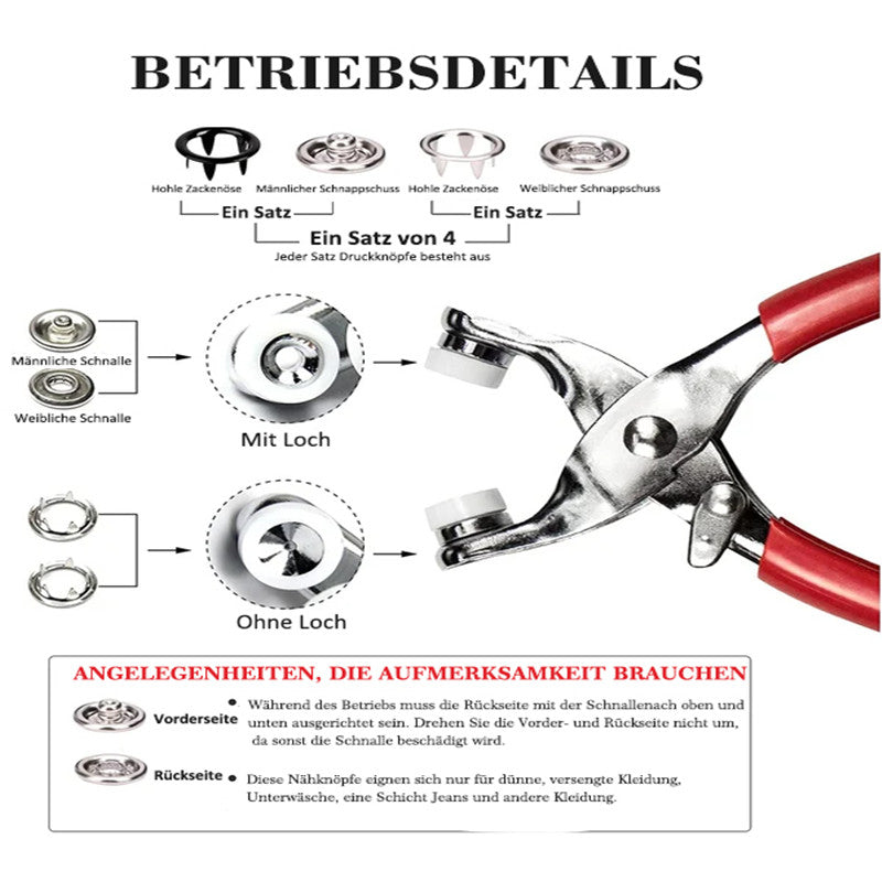 Metall Druckknöpfen Bausatz