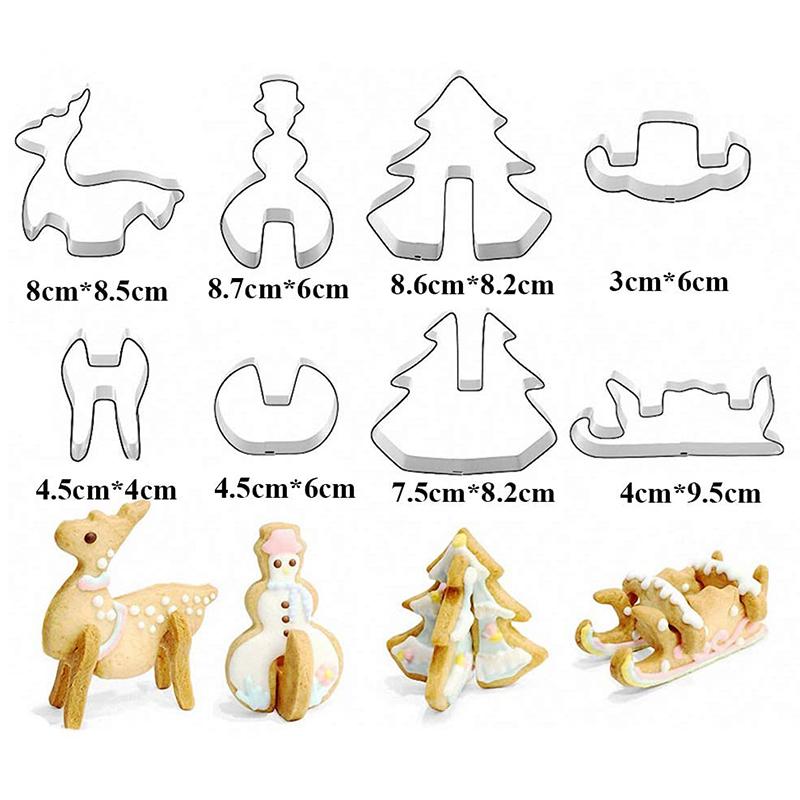 Weihnachtsplätzchenform aus rostfreiem Stahl