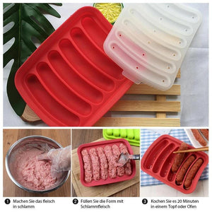 Hausgemachte Wurstform zum Grillen und Frühstück