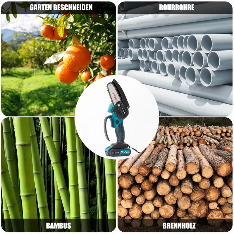 Saker 4 Zoll Mini Akku Kettensäge Einhandsäge